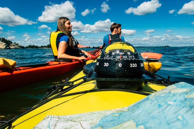 2-day kayaking adventure around Vaxholm in Stockholm Archipelago - self guided - Day 1: paddling out and setting up camp by the water