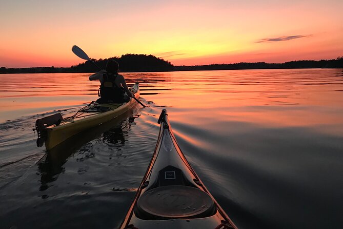 PRIVATE Sunset Kayaking in Stockholm Archipelago Nature Reserve - The Fika stop: how it works and why it’s more than a snack break