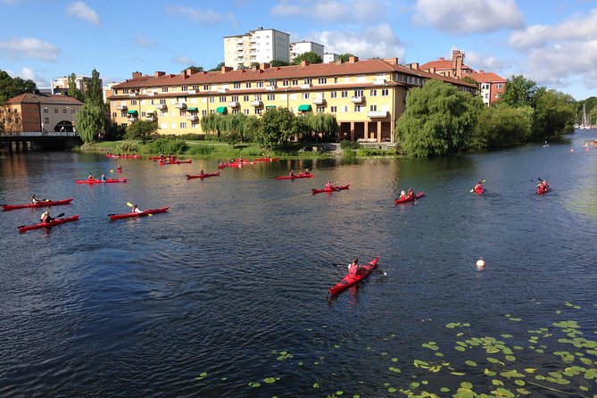 Self-Guided Kayak Adventure In Central Stockholm (Two-man kayak) - Getting set up at Långholmen Kajak: gear, instructions, and what you’ll carry
