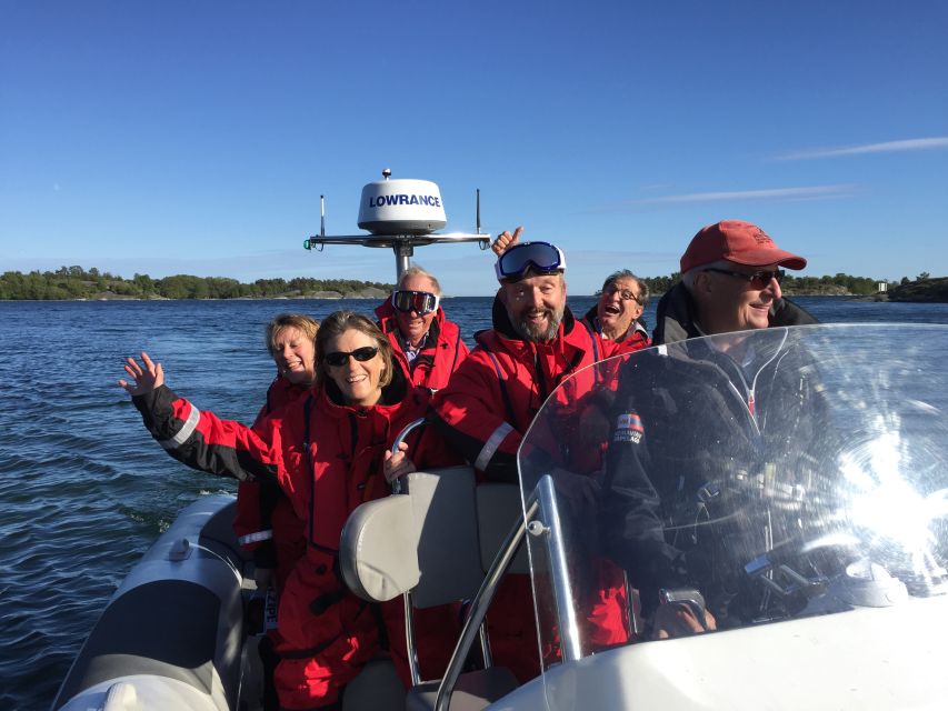 Stockholm Archipelago RIB Speed Boat Tour with Swedish Fika - Meeting at Strandvägen and getting kitted for a fast ride