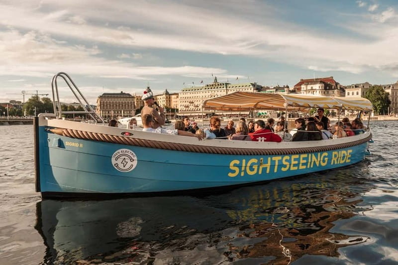 Stockholm: Guided City Sightseeing Open Electric Boat Tour - Meeting at Skeppsbron 2, just by the Royal Palace