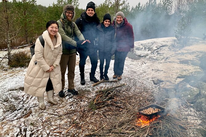 Stockholm: Nature Reserve Hiking Tour with Campfire Lunch - The first 2 hours: forest trails, lake viewpoints, and granite character