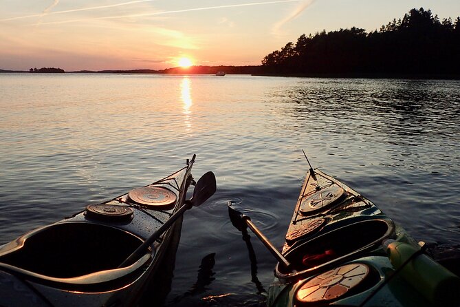 Sunset kayak tour with fika on Stockholms lakeside - The 5-Hour Flow: Paddling First, Then Fika by Campfire